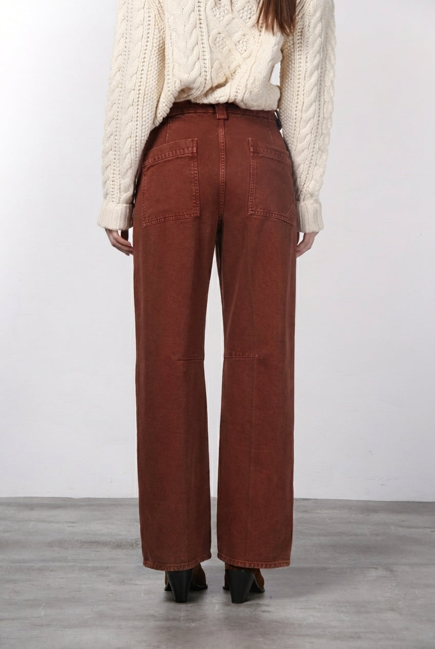 Violette women’s chino pants in twill with balloon fit ①
