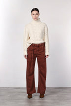 Violette women’s chino pants in twill with balloon fit ①
