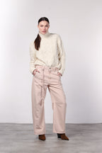 Virginie women’s chino pants in twill with balloon fit ①
