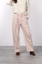 Virginie women’s chino pants in twill with balloon fit ①
