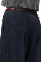 New York Wide Damen-Chinohose aus Satin, Wide Leg