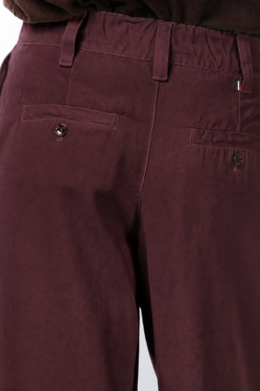 Pantalon chino New York Wide Elax femme en gabardine, wide leg