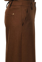 New York Wide Elax women's chino trousers in flannel jersey, wide leg