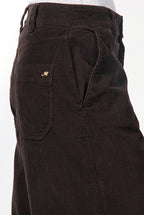 New York Wide pantalone chino donna in velluto 500 righe wide leg