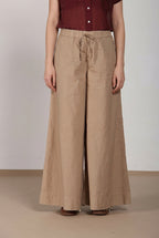 Portofino Hose Chino Jogger Damen aus leichtem Leinen- und Baumwoll-Canvas wide leg
