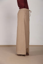 Portofino Hose Chino Jogger Damen aus leichtem Leinen- und Baumwoll-Canvas wide leg