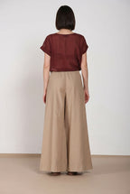 Portofino Hose Chino Jogger Damen aus leichtem Leinen- und Baumwoll-Canvas wide leg