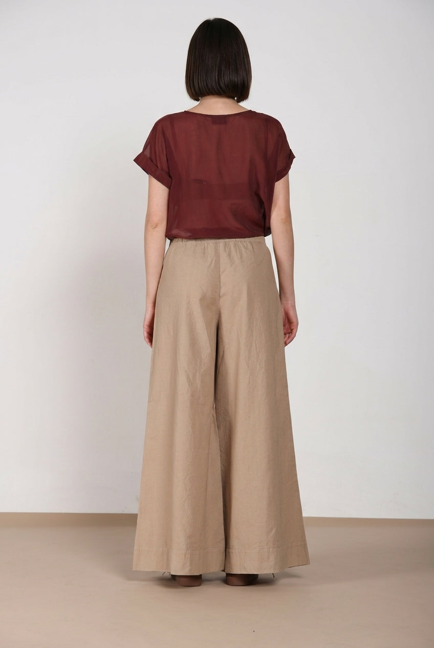 Portofino Hose Chino Jogger Damen aus leichtem Leinen- und Baumwoll-Canvas wide leg