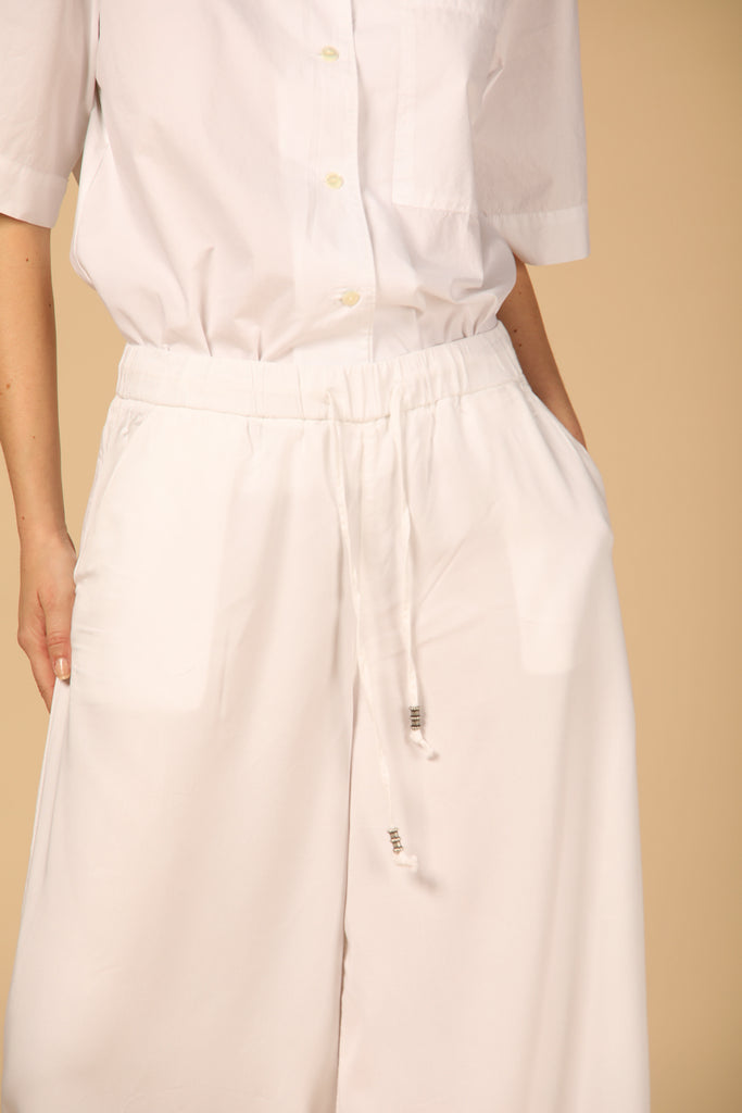 Image 3 de pantalon chino pour femme, modèle Portofino en blanc, fit relaxed de Mason's