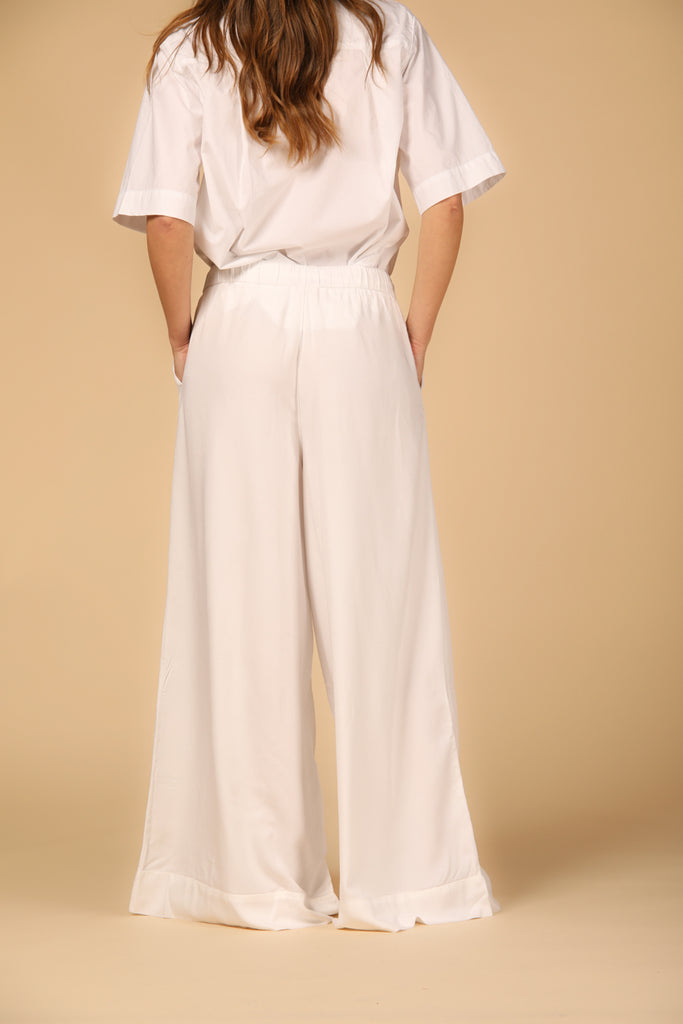 Image 5 de pantalon chino pour femme, modèle Portofino en blanc, fit relaxed de Mason's