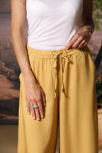 Portofino women's chino trousers in modal wide leg