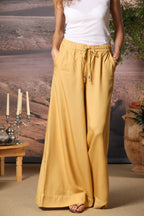 Portofino women's chino trousers in modal wide leg