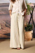 Portofino women's chino trousers in modal wide leg