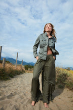 Portofino women's chino trousers in modal wide leg