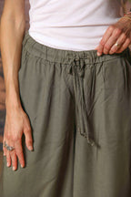 Portofino women's chino trousers in modal wide leg