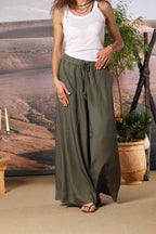 Portofino women's chino trousers in modal wide leg