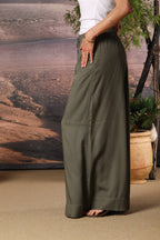 Portofino women's chino trousers in modal wide leg
