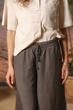 Portofino women's chino trousers in modal wide leg 