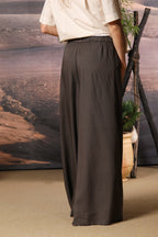 Portofino women's chino trousers in modal wide leg 