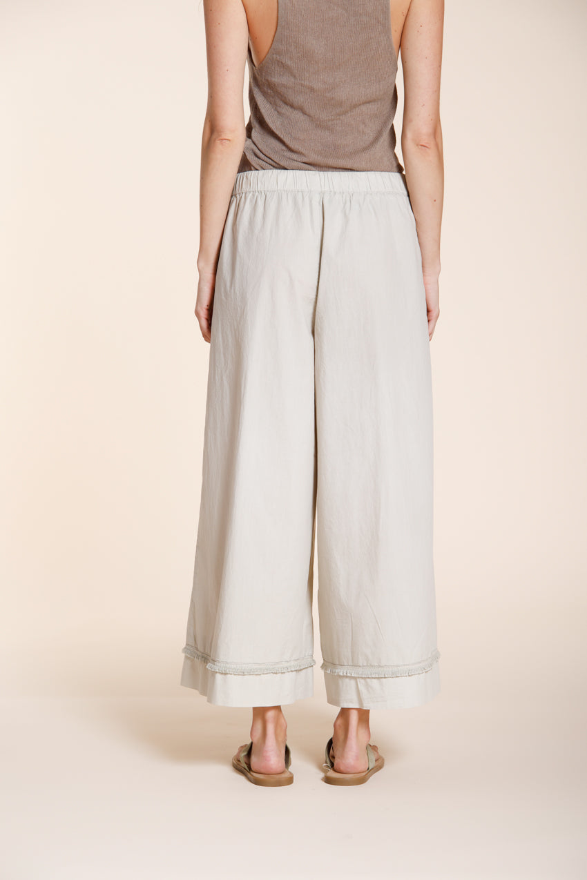 Portofino Cropped pantalone chino jogger donna in popeline wide leg