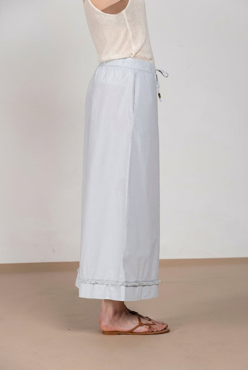 Portofino Cropped women's chino jogger pants in poplin wide leg