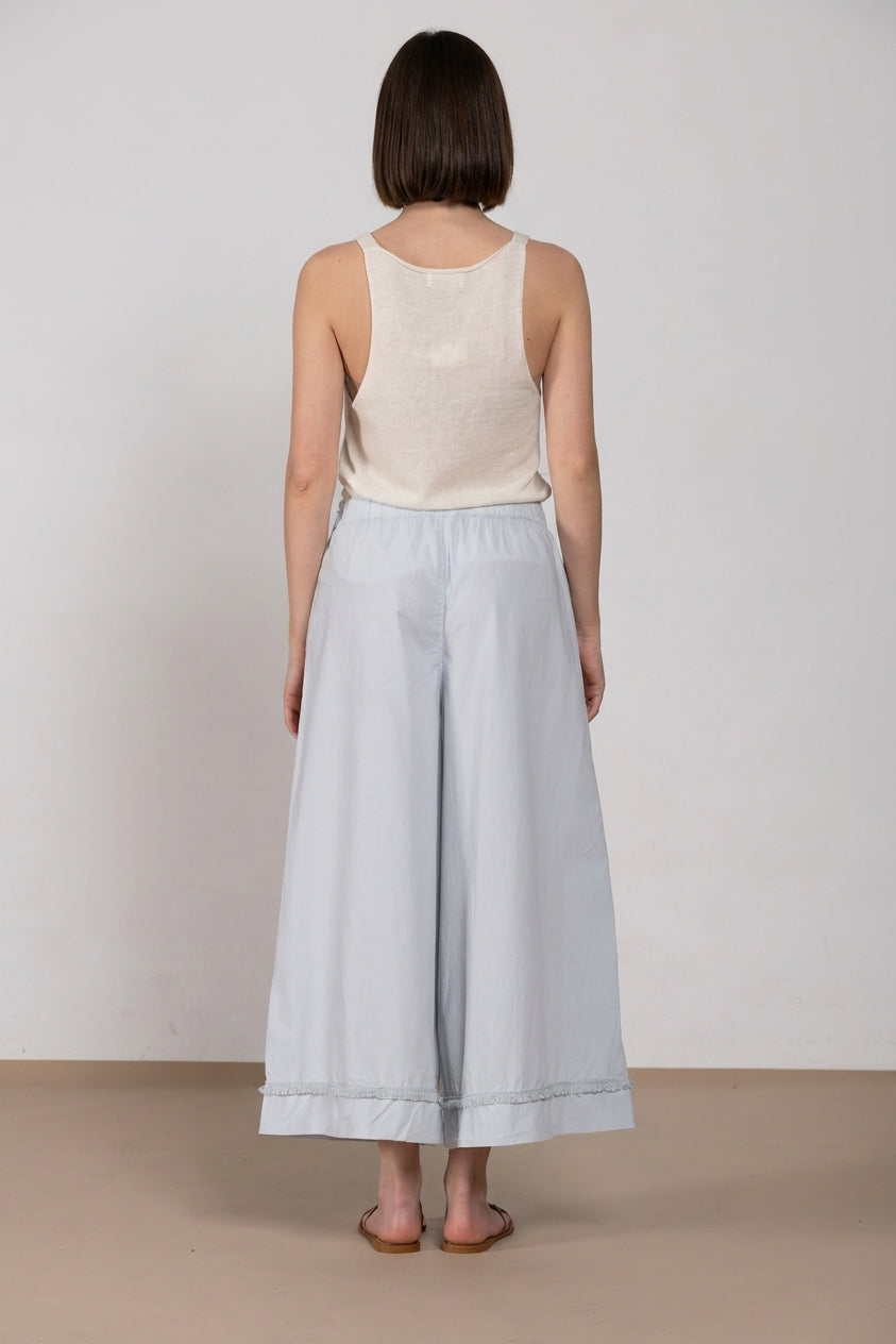Portofino Cropped women's chino jogger pants in poplin wide leg