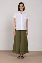 Portofino Cropped Hose Chino Jogger Damen aus Popeline wide leg