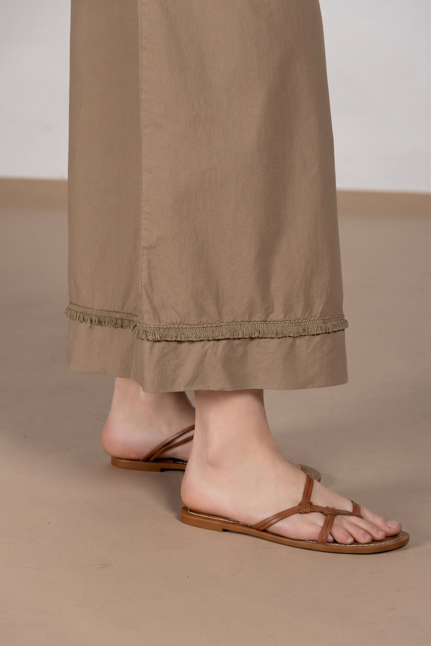 Portofino Cropped women's chino jogger pants in poplin wide leg