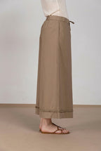 Portofino Cropped women's chino jogger pants in poplin wide leg