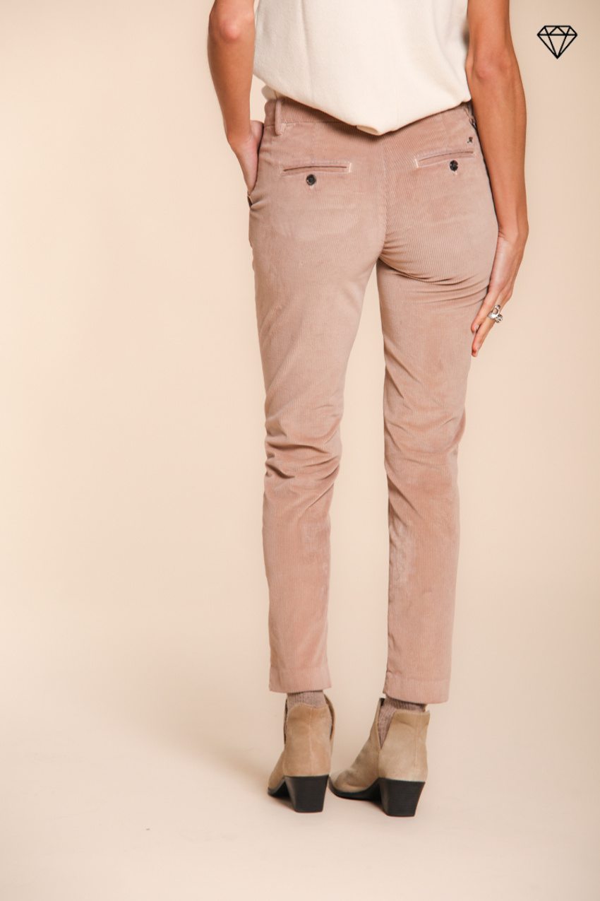 New York Slim pantalon chino femme en velours côtelé slim fit ①