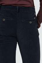 New York Slim women’s chino trousers in wide-wale corduroy, slim fit ①