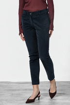 New York Slim women’s chino trousers in wide-wale corduroy, slim fit ①