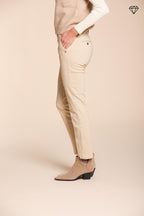 Foto 3 New York Slim pantalone chino donna in raso slim fit ①