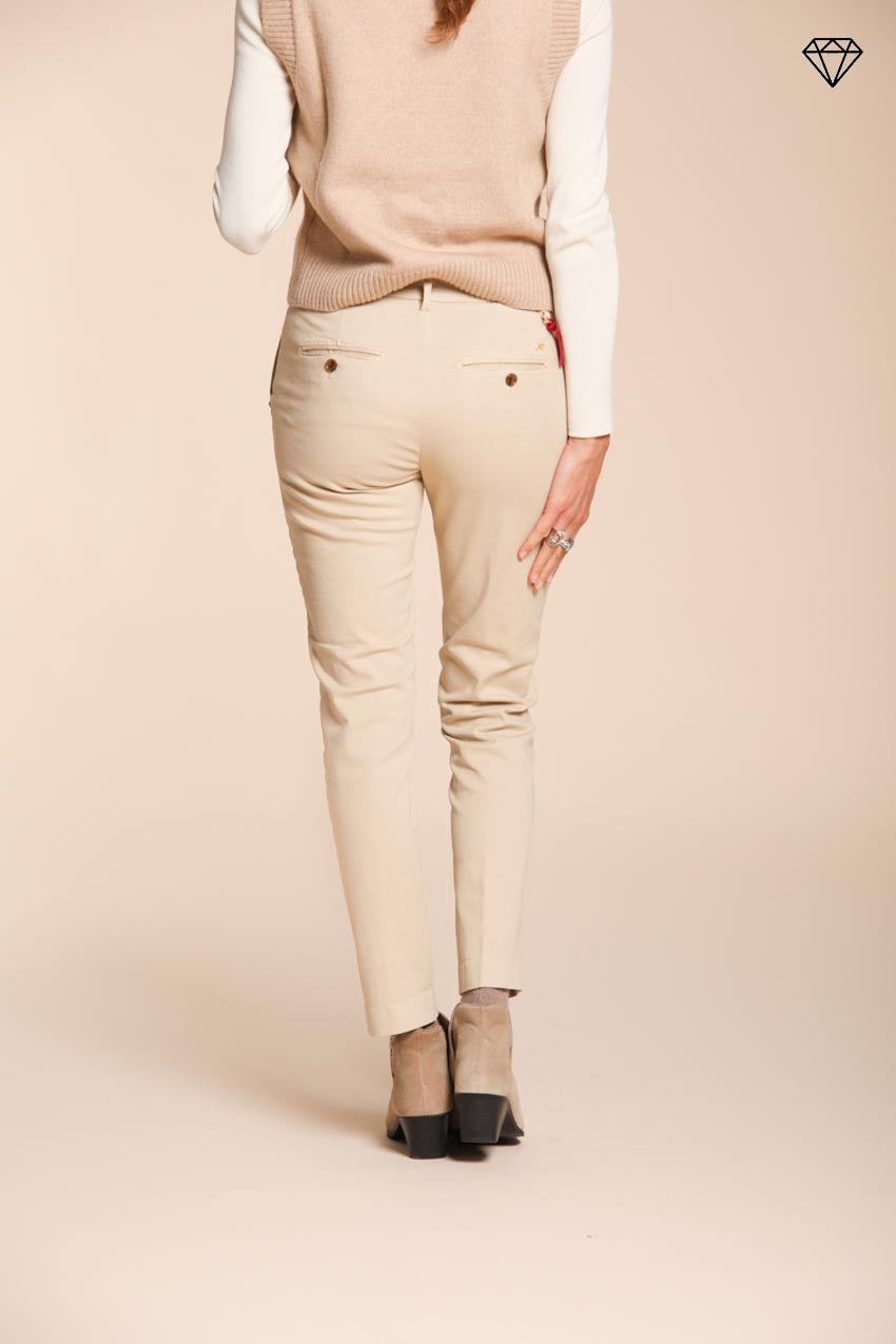 New York Slim pantalone chino donna in raso slim fit ①