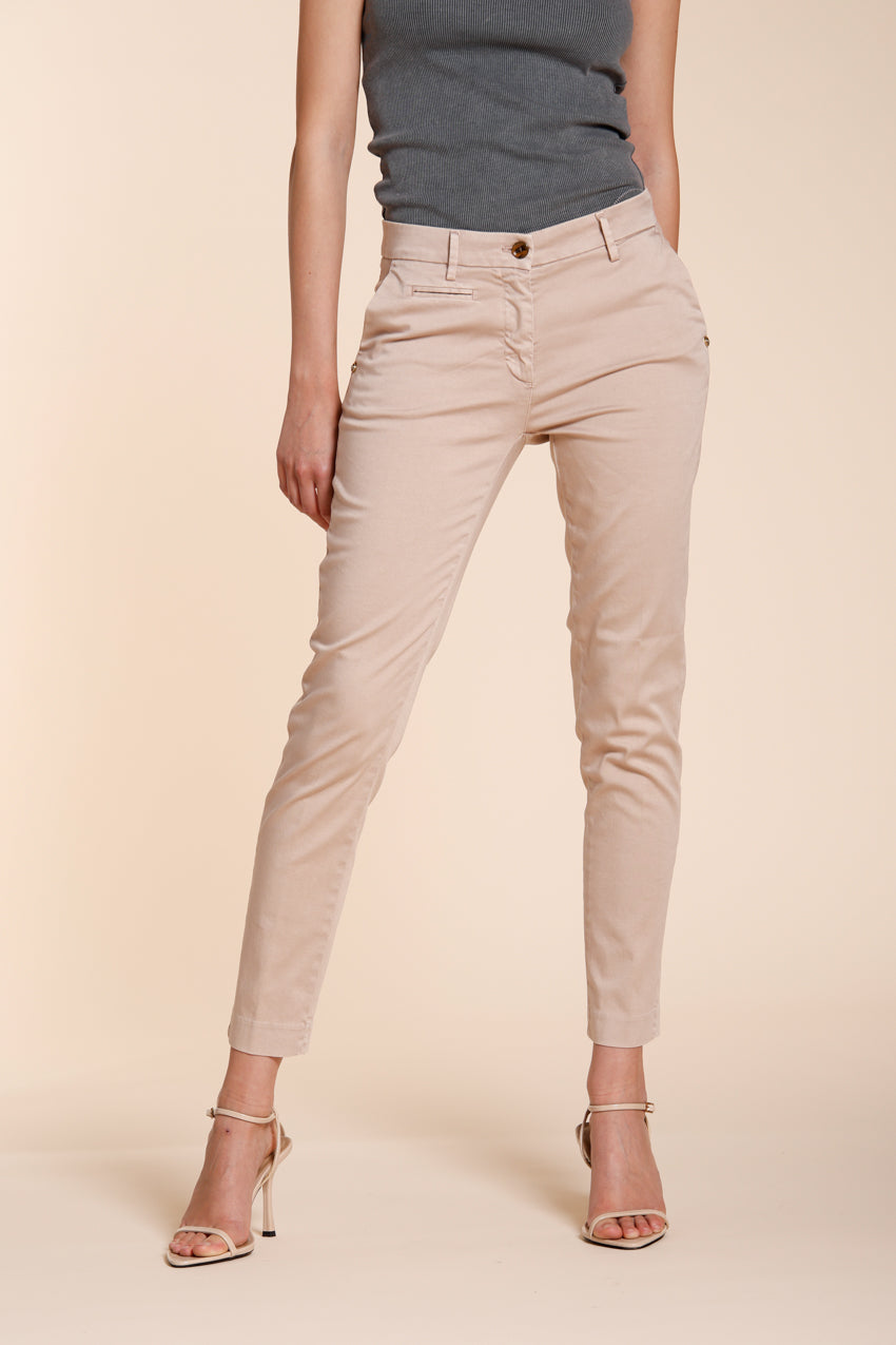 New York Slim pantalon chino femme en satin stretch slim fit ①