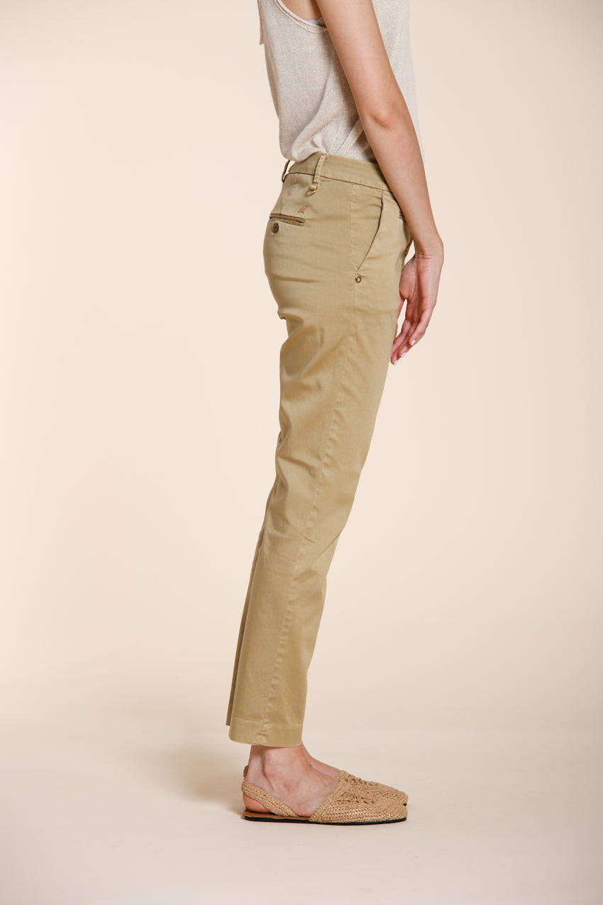 New York Slim women's chino pants in stretch satin slim fit ①