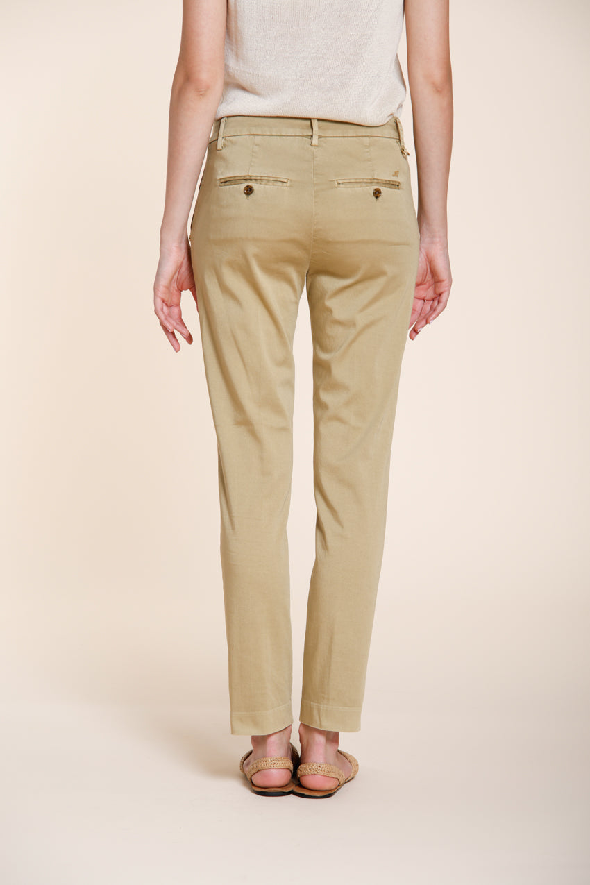 New York Slim women's chino pants in stretch satin slim fit ①