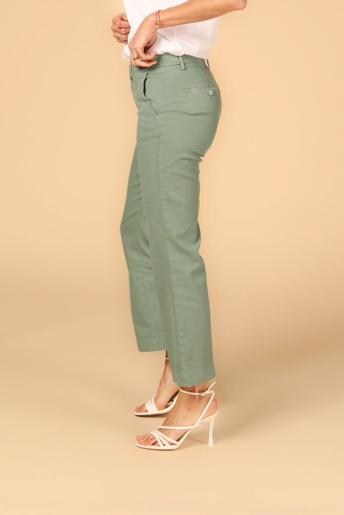 Image 2 de Pantalon chino pour femme modèle New York Trumpet de Mason's en vert menthe, fit slim