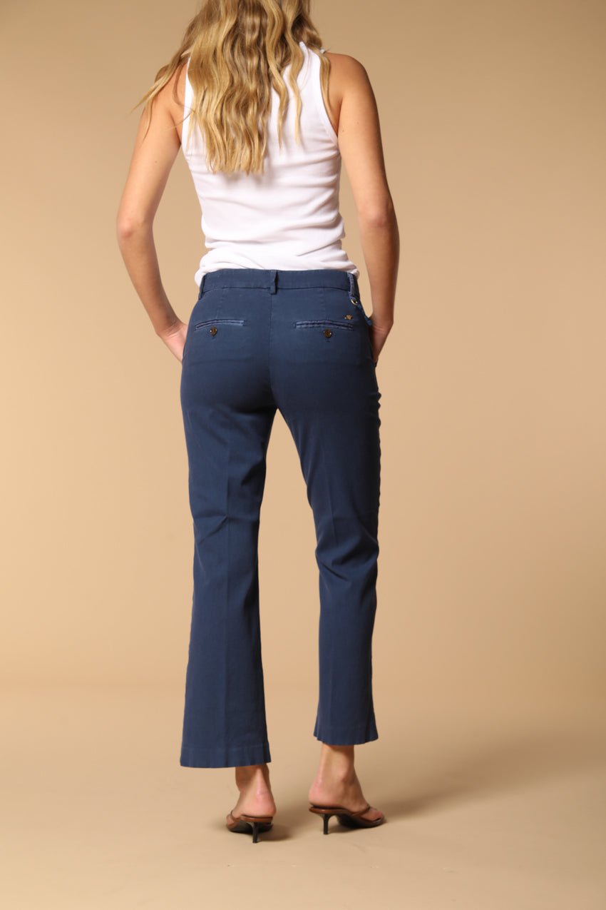 New York Trumpet pantalon chino femme en piqué de coton et tencel coupe slim