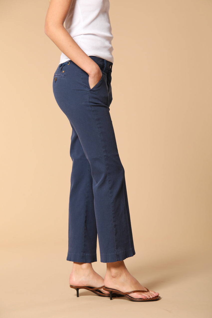 New York Trumpet pantalon chino femme en piqué de coton et tencel coupe slim