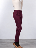 New York Slim women’s chino pants in satin with slim fit ①
