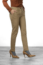 New York Slim pantalon chino femme en satin slim fit ①