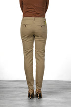 New York Slim pantalon chino femme en satin slim fit ①