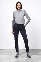 New York Slim Chinohose für Damen aus Satin mit slim fit ①