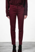 New York Slim Chinohose für Damen aus Satin mit slim fit ①