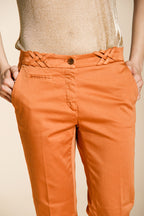 New York Trumpet women's chino pants in stretch satin slim fit