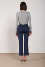 New York Trumpet women's chino pants in stretch satin slim fit