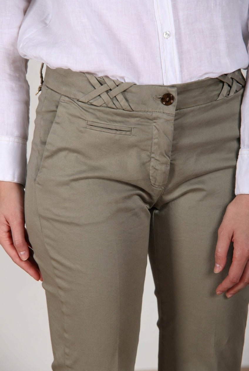 New York Trumpet women's chino pants stretch satin slim fit