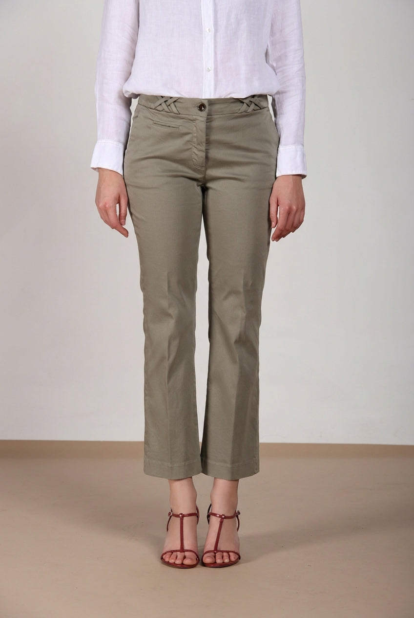 New York Trumpet women's chino pants stretch satin slim fit