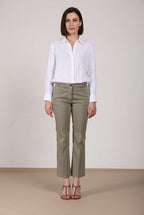 New York Trumpet pantalon chino femme en satin stretch slim fit